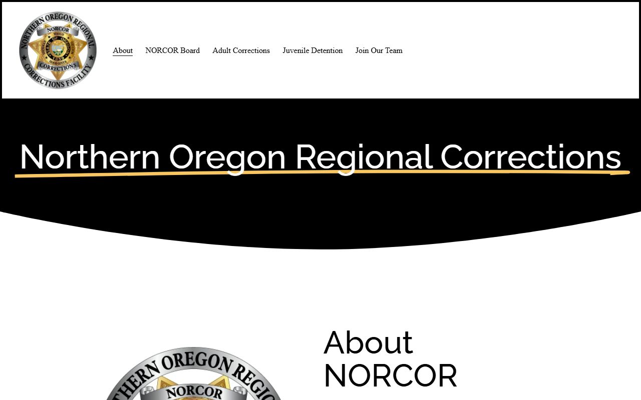 Northern Oregon Regional Corrections Adult Facility regional corrections home page for Wheeler County inmate records