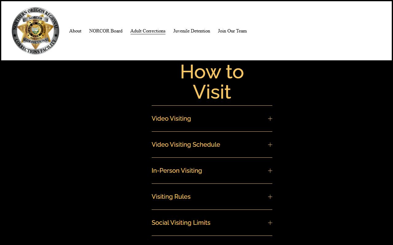 Wheeler County inmate visitation rules through NORCOR video visitation